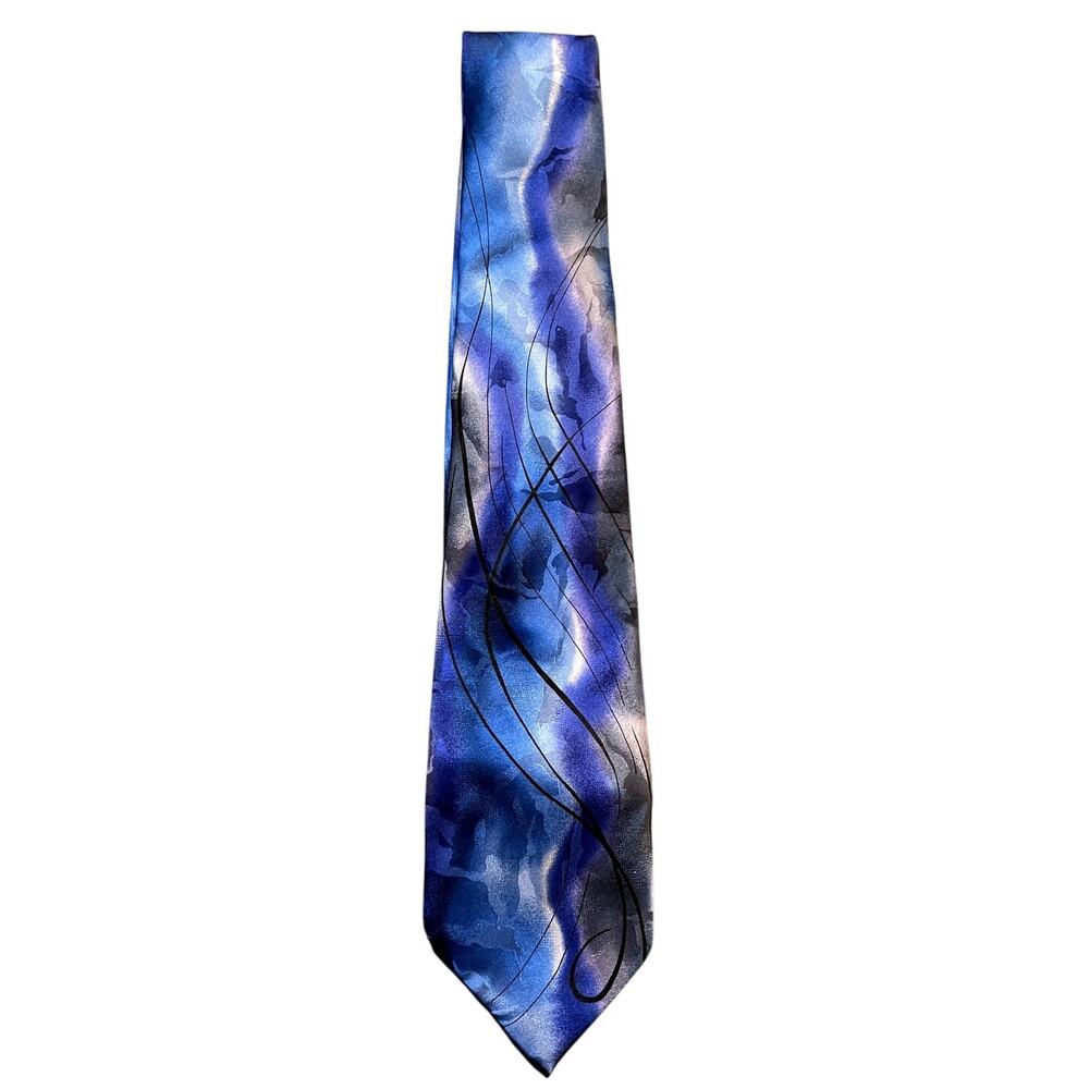 Jerry Garcia Tie Tidal Wave Collection Forty 2005 Blue colors Ocean Waves
